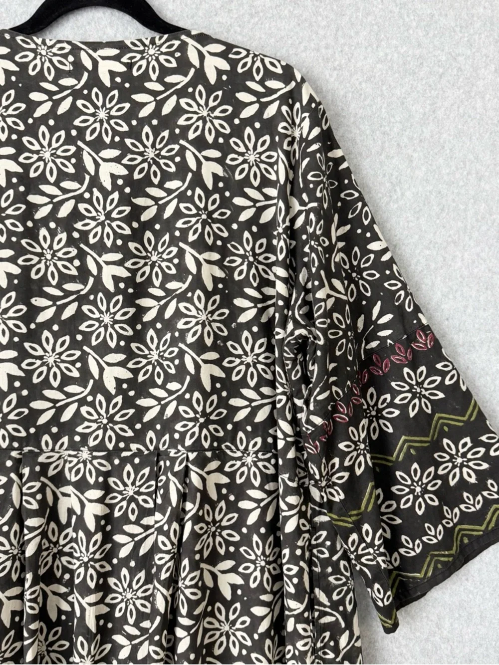 Gudrun Sjoden Dress Size Medium Oversized Floral Button Front Lagenlook Kaftan - Picture 12 of 16